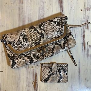 Snakeskin Jessica Simpson Clutch